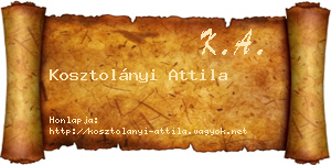 Kosztolányi Attila névjegykártya
