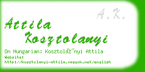 attila kosztolanyi business card